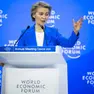 Ursula von der Leyen, presidente della Commissione europea, durante il dicorso di ieri al World Economic Forum, a Davos