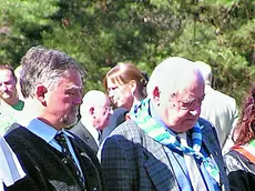 Claudio Burelli con suo padre Dino nel 2007 a Langenstein- Zwieberge