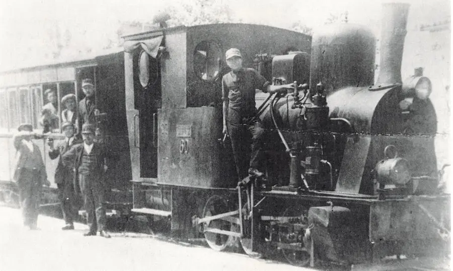 Un tram in una fotografia d’epoca