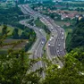 L'autostrada A4 Brescia-Padova in uno dei tratti più congestionati, quello fra Vicenza Est e Vicenza Ovest