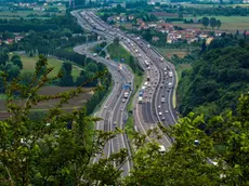 L'autostrada A4 Brescia-Padova in uno dei tratti più congestionati, quello fra Vicenza Est e Vicenza Ovest