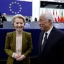 Ursula von der Leyen, presidente della Commissione europea, con Antonio Costa, presidente del Consiglio della Ue