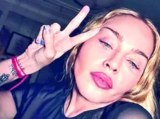 La superstar della musica Madonna in una foto postata sui social