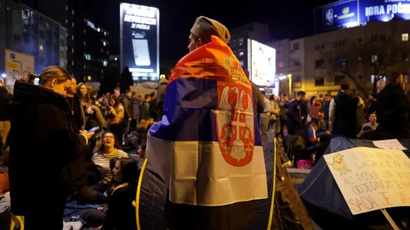 Le proteste in Serbia