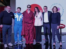 La presentazione dei tedofori Coca-Cola: Mahmood, Compagnoni e Zanotti