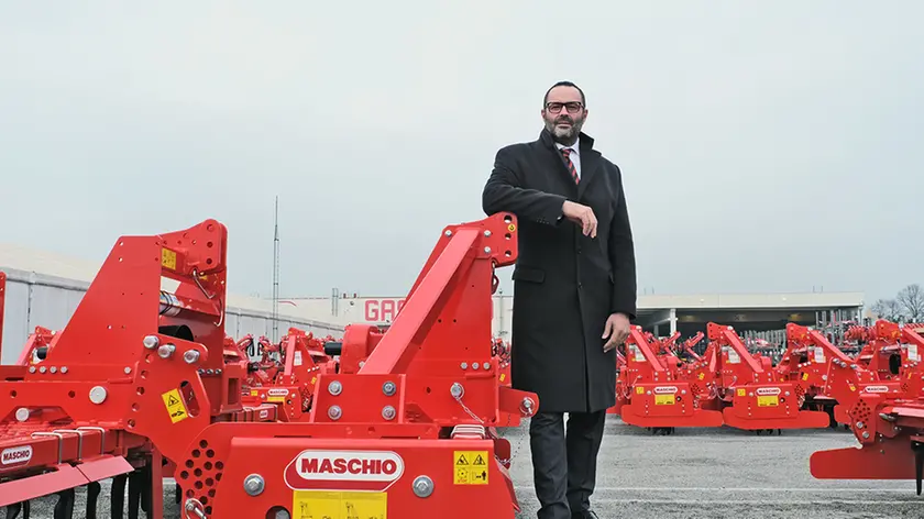 Mirco Maschio nello stabilimento Maschio Gaspardo di Campodarsego