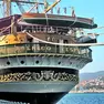 La nave Amerigo Vespucci in una foto di una precedente tappa a Trieste (Lasorte)