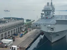 Nave Trieste alla Stazione marittima del capoluogo giuliano fotografata mercoledì 25 febbraio da Francesco Bruni