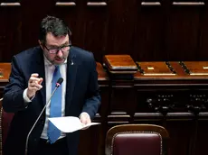 Il vicepremier Matteo Salvini in aula alla Camera durante il Question time