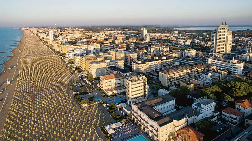 Il litorale di Jesolo visto dall'alto