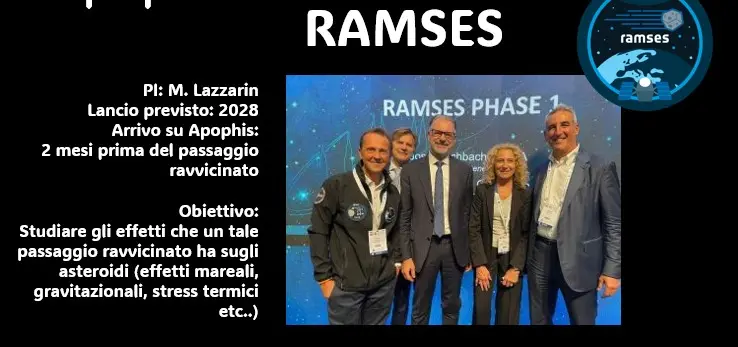 Lazzarin alla firma dell'accordo tra Agenzia Spaziale Italiana e OHB Italia per la costruzione dello spacecraft della missione Ramses