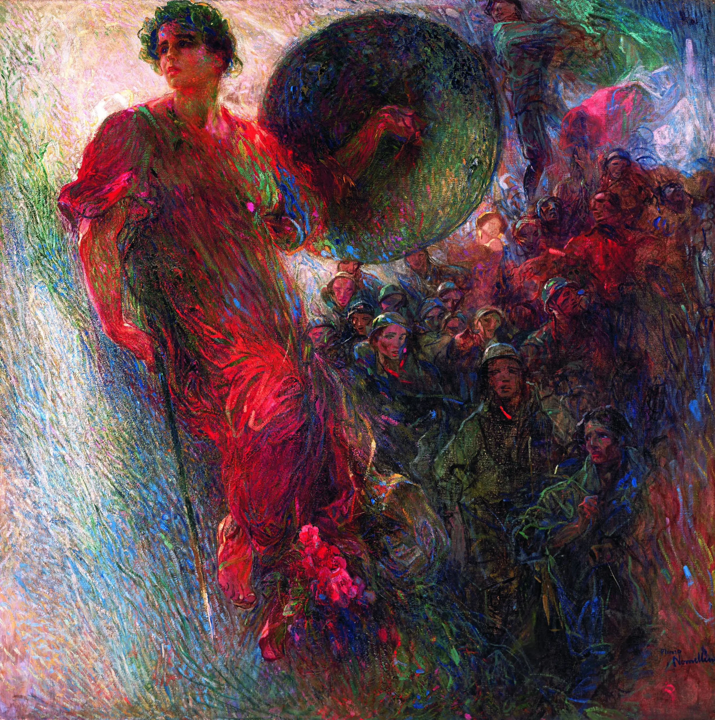 Plinio Nomellini, Maggio 1915, 1915, olio su tela, 200 x 200 cm Provenienza: collezione Banco BPM