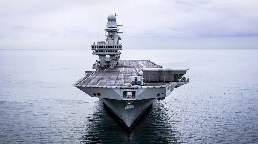 La nave militare Cavour prodotta da Fincantieri