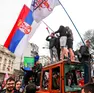 La protesta a Belgrado lo scorso sabato
