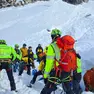 Le ricerche dopo la valanga a Forcella Giau