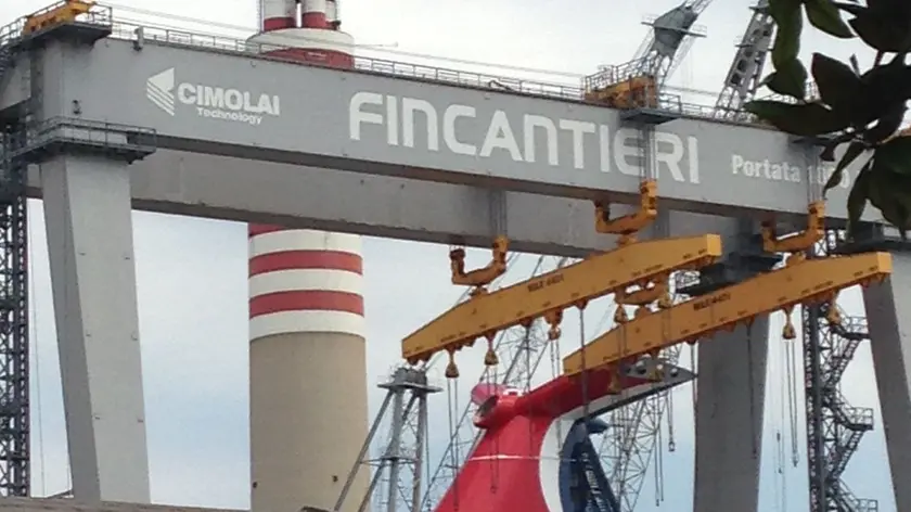 Un cantiere di Fincantieri