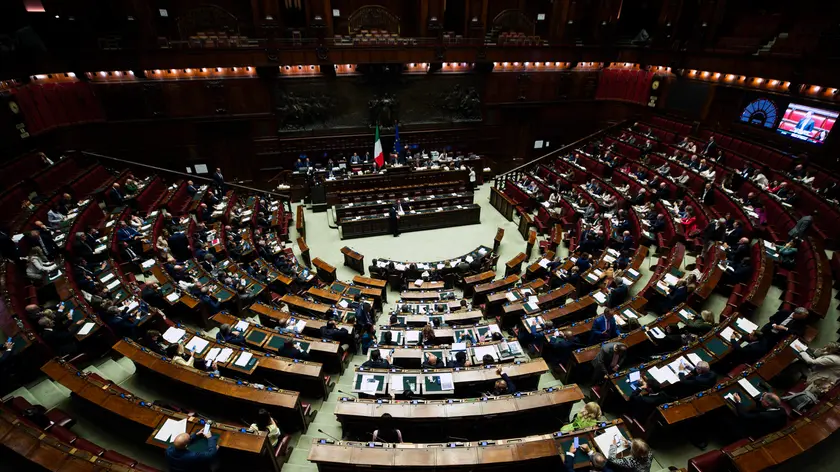 Una panoramica dell’aula della Camera dei deputati durante una sessione di lavori