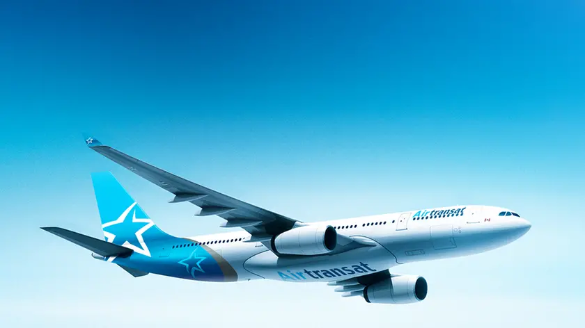 Uno degli aeromobili di Air Transat per i collegamenti tra il Marco Polo di Venezia e le città di Montreal e Toronto