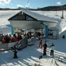 La stazione della cabinovia a Socrepes, sopra Cortina: bandiera nera per Legambiente