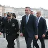 L'arrivo del presidente slovacco alla Capitaneria di Porto (Lasorte)