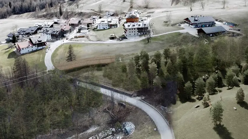 Un rendering della stazione intermedia di Mortisa