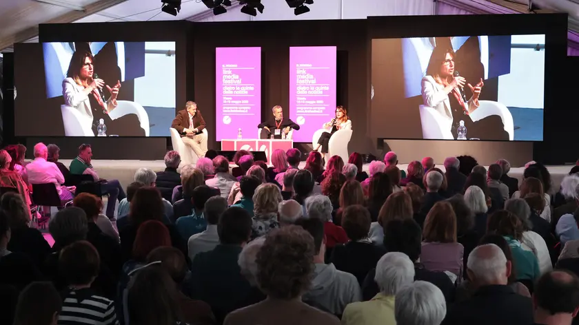 A Link Media Festival la conferenza "Alla Corte di Re Donald" con Gaggi, Palmerini, Loquenzi, sabato 17 maggio. Foto Lasorte