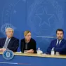 Meloni insieme a Tajani e Salvini