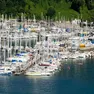 Ormeggi della società nautica Laguna al Villaggio del Pescatore, a Duino Aurisina