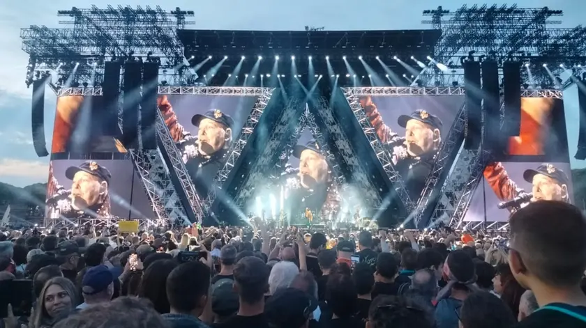 Il soundcheck di Vasco Rossi lunedì sera a Bibione