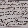 un particolare dell'atto di Battesimo di Iseppo, fratellastro del Canova