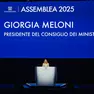 Giorgia Meloni all'assemblea di Confindustria a Bologna