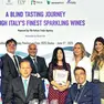La delegazione italiana al Wine Forum di Osaka: Diva Moretti Polegato è la seconda da destra in piedi