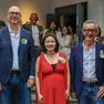 Da sinistra, Andrea Sasso, Vincy Ho e Giorgio Gobbi a Shanghai