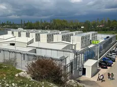 Il centro migranti di Gjader in Albania (Ansa)