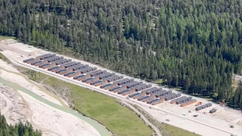 Il villaggio olimpico in fase di realizzazione