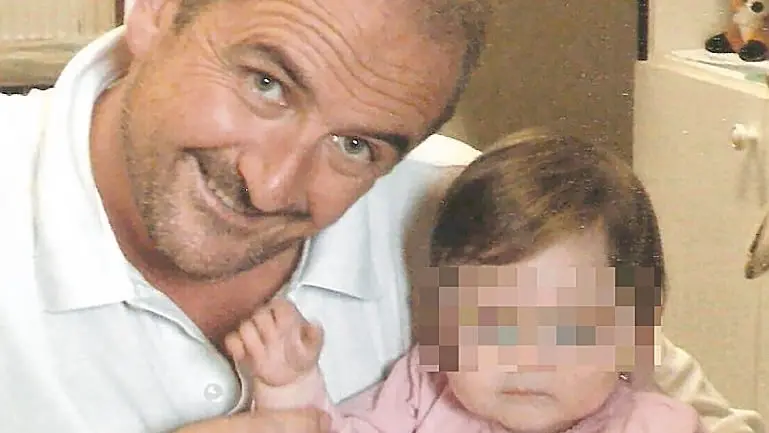 Andrea Tonello con la figlia Chantal in una foto d'archivio