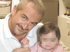 Andrea Tonello con la figlia Chantal in una foto d'archivio