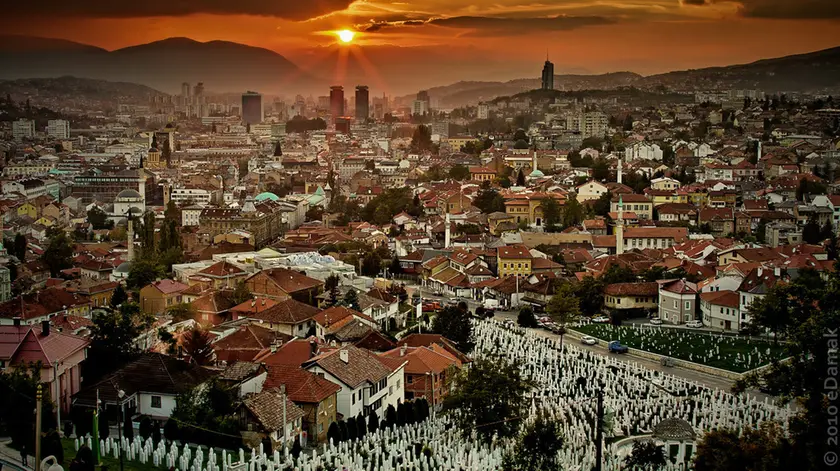 Una veduta di Sarajevo