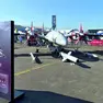 L'area di esposizione di Leonardo a Parigi Le Bourget