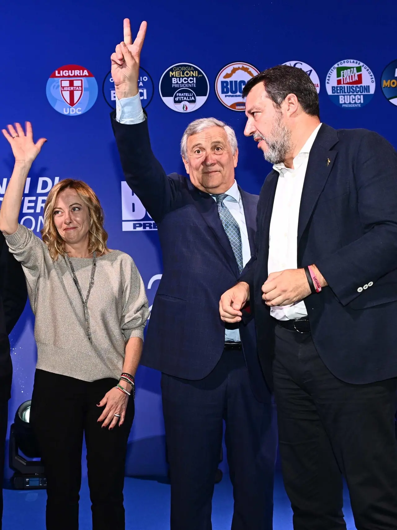 La premier Meloni con i vice Tajani e Salvini