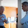 Federico Faggin e Marcello Foa, a destra