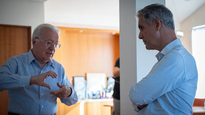 Federico Faggin e Marcello Foa, a destra