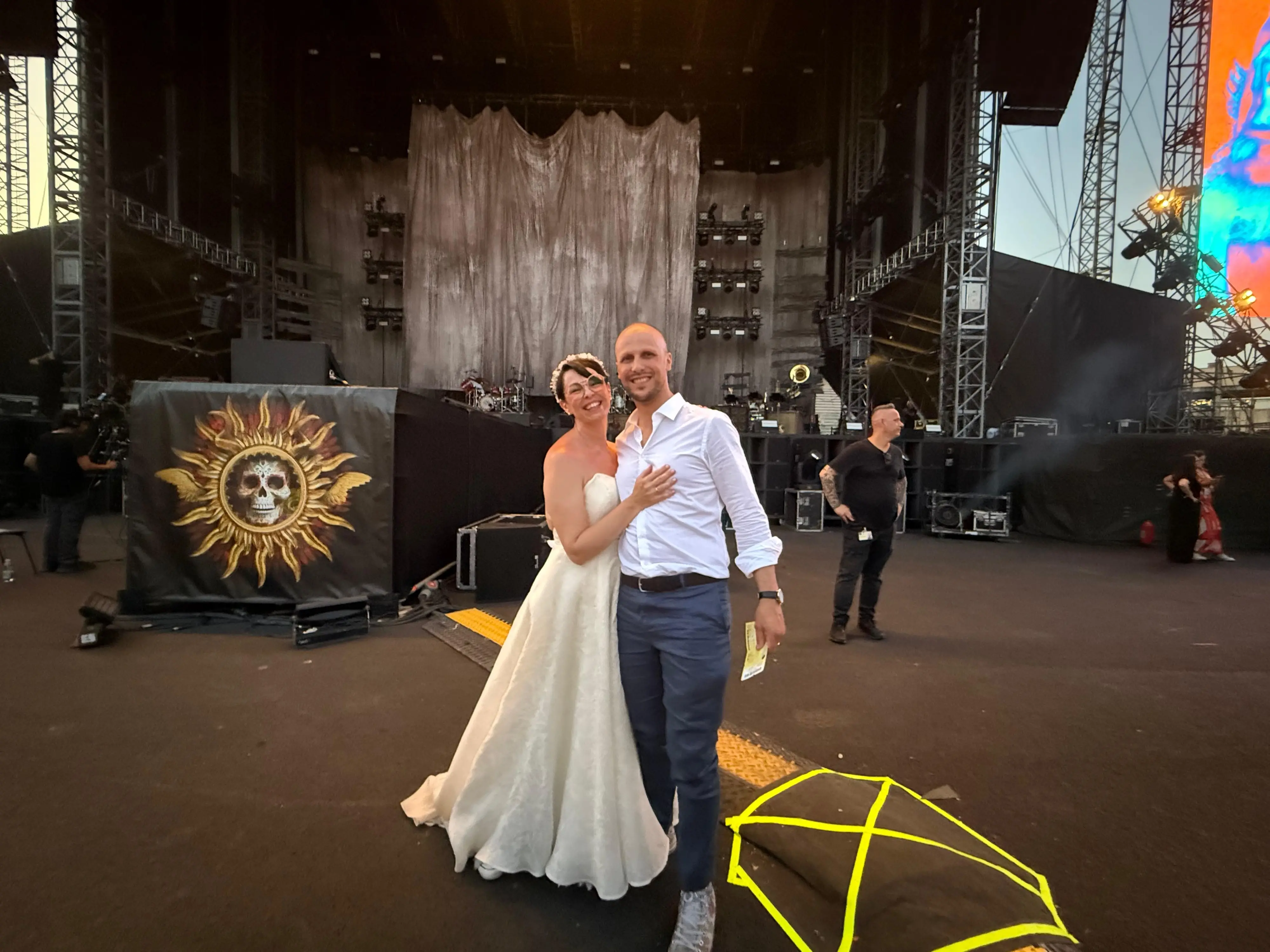Giovanna e Diego che festeggiano il loro “sì”