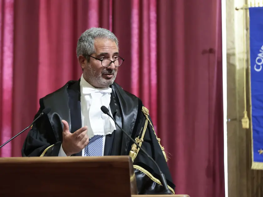 La cerimonia di consegna della laurea ad honorem che l'Università di Trieste ha conferito a Folgiero, ad di Fincantieri. Fotoservizio di Andrea Lasorte