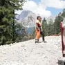 Il materiale roccioso che l'1 luglio ha invaso l'Alemagna a San Vito di Cadore