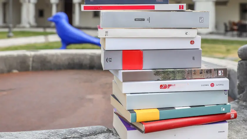 Libri nella cornice di piazza Sant’Antonio (foto Tibaldi)