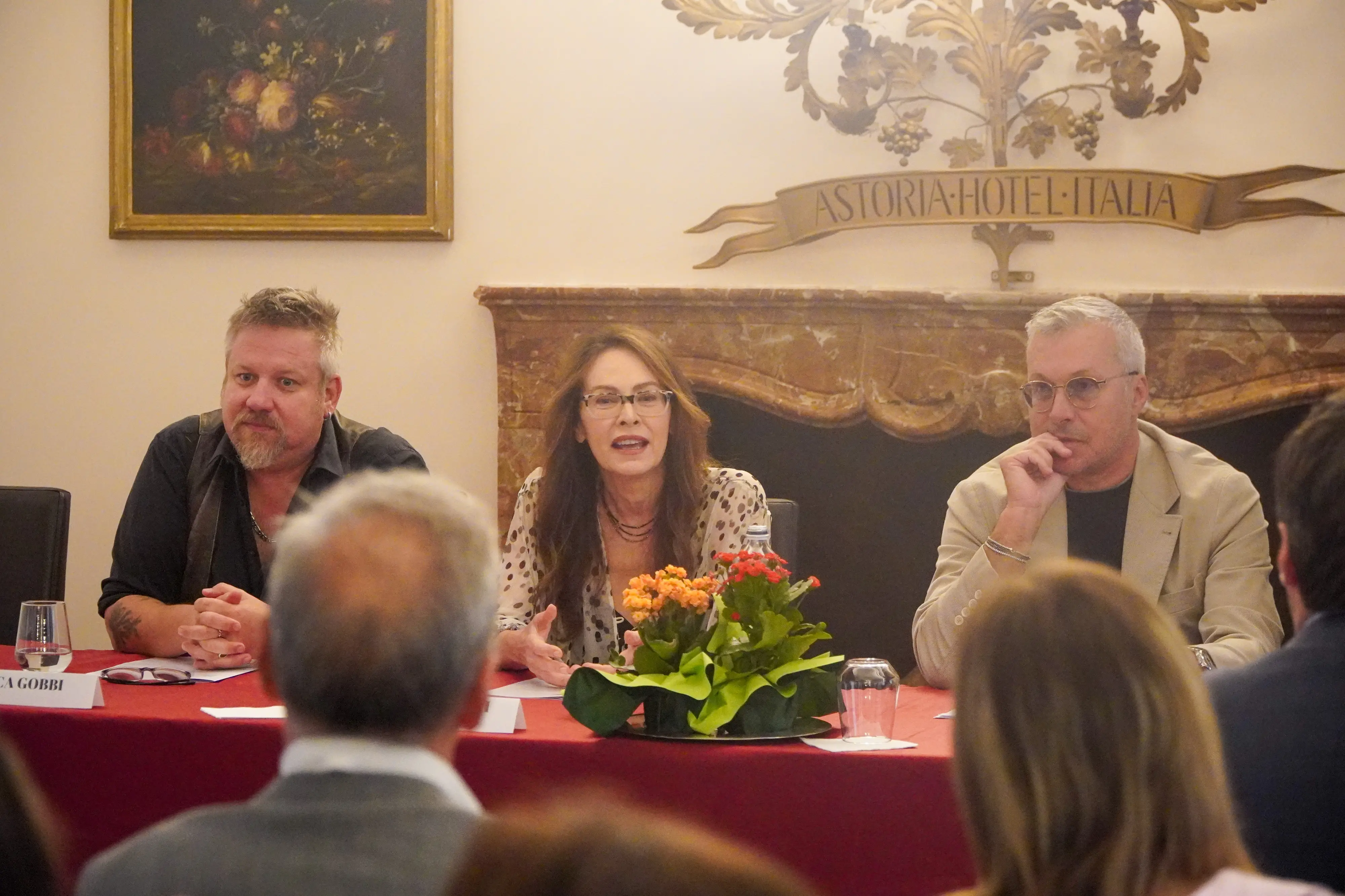 Un momento della conferenza stampa della nuova stagione della fiction su Teresa Battaglia
