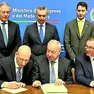 La firma al Mimit tra la delegazione ucraina e quella friulana per l'impianto di Piombino