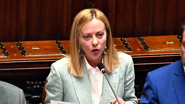 La premier Giorgia Meloni durante un intervento in parlamento