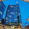 La sede di UniCredit in Piazza Gae Aulenti a Milano
